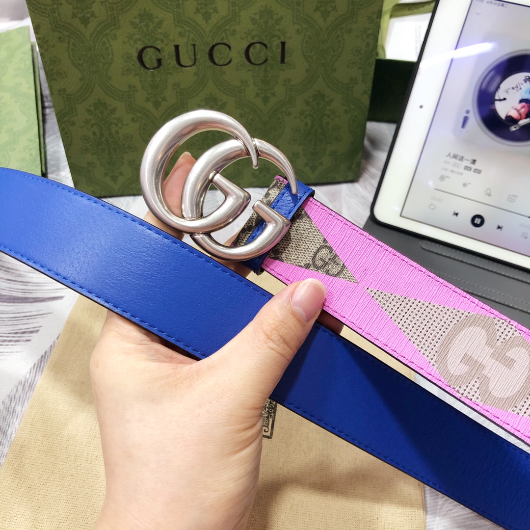 Gucci古奇3.8宽精品不锈钢钢扣