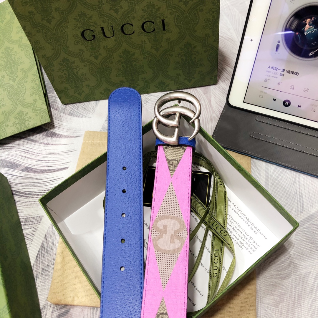 Gucci古奇3.8宽精品不锈钢钢扣