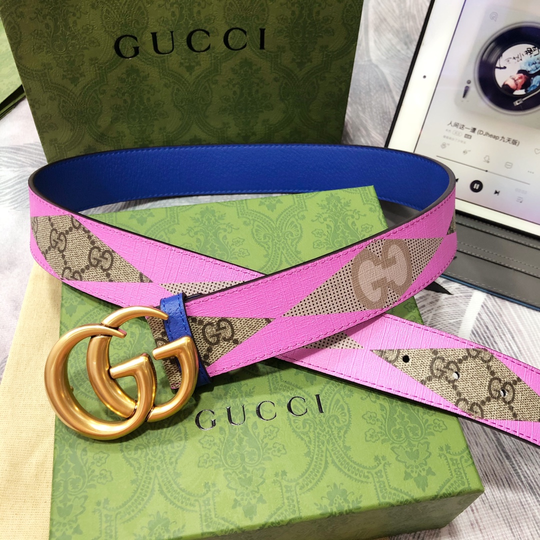 Gucci古奇3.8宽精品不锈钢钢扣