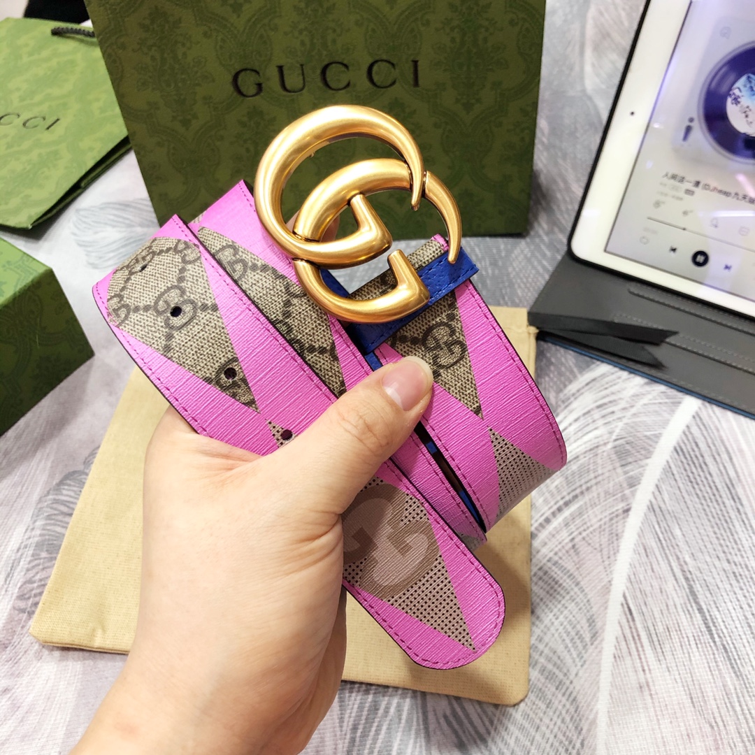 Gucci古奇3.8宽精品不锈钢钢扣