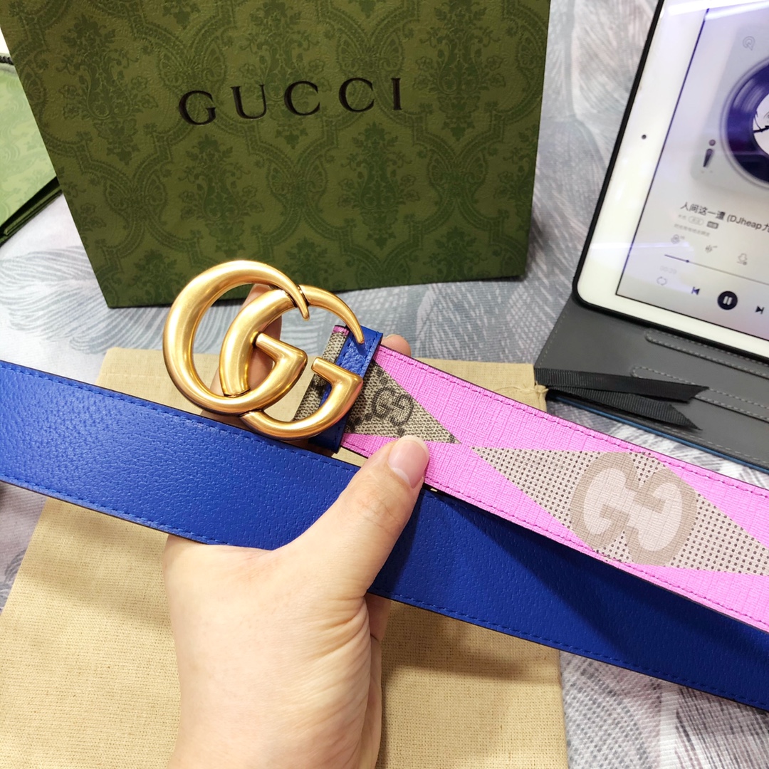 Gucci古奇3.8宽精品不锈钢钢扣