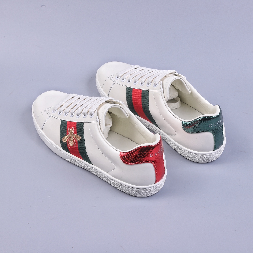 Guangdong version of Gucci series Gucci/GUCCI YY Gucci white shoes Gucci bee official classic shoes