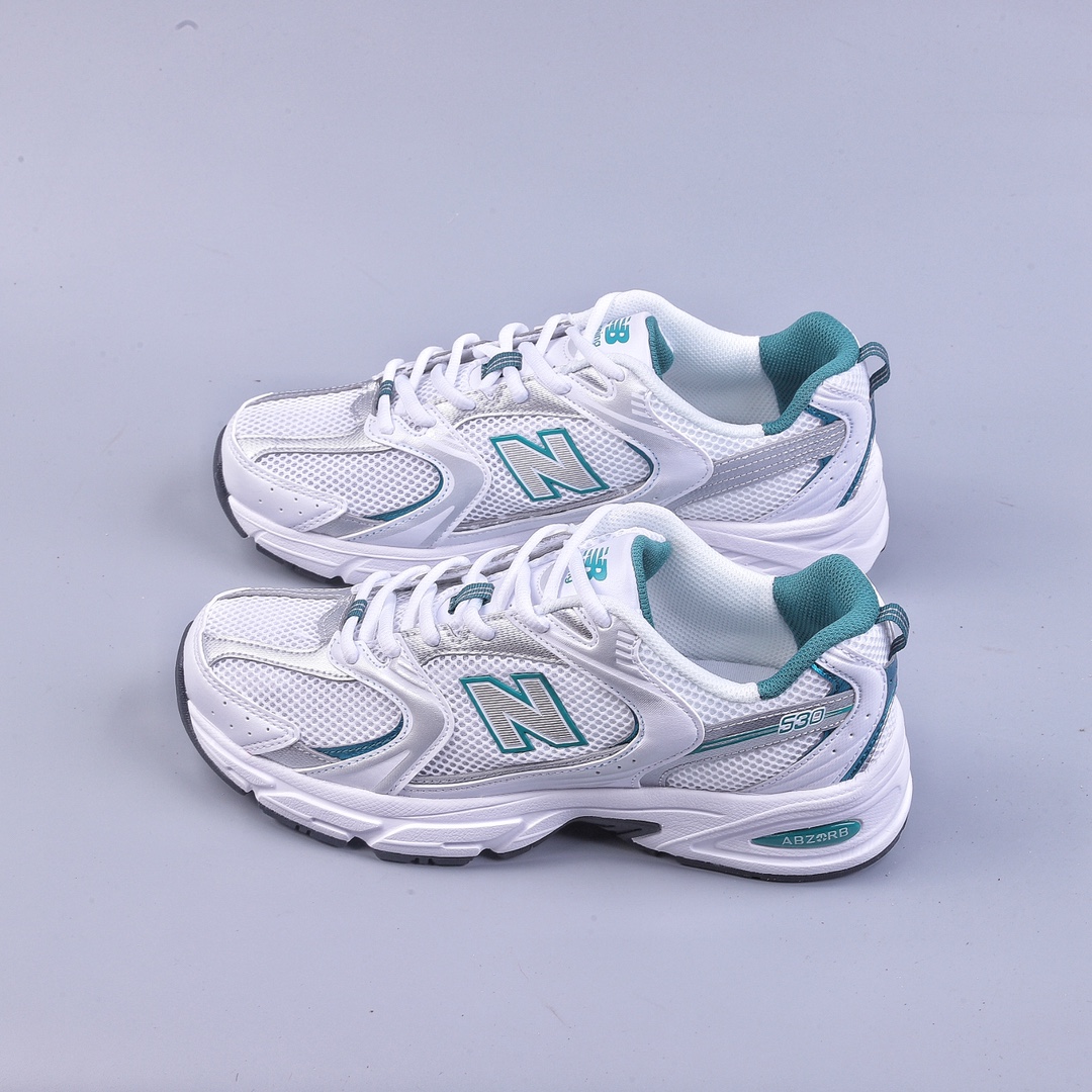 DT NB 530 White Green Balance 530 Retro Running Shoes MR530AB
