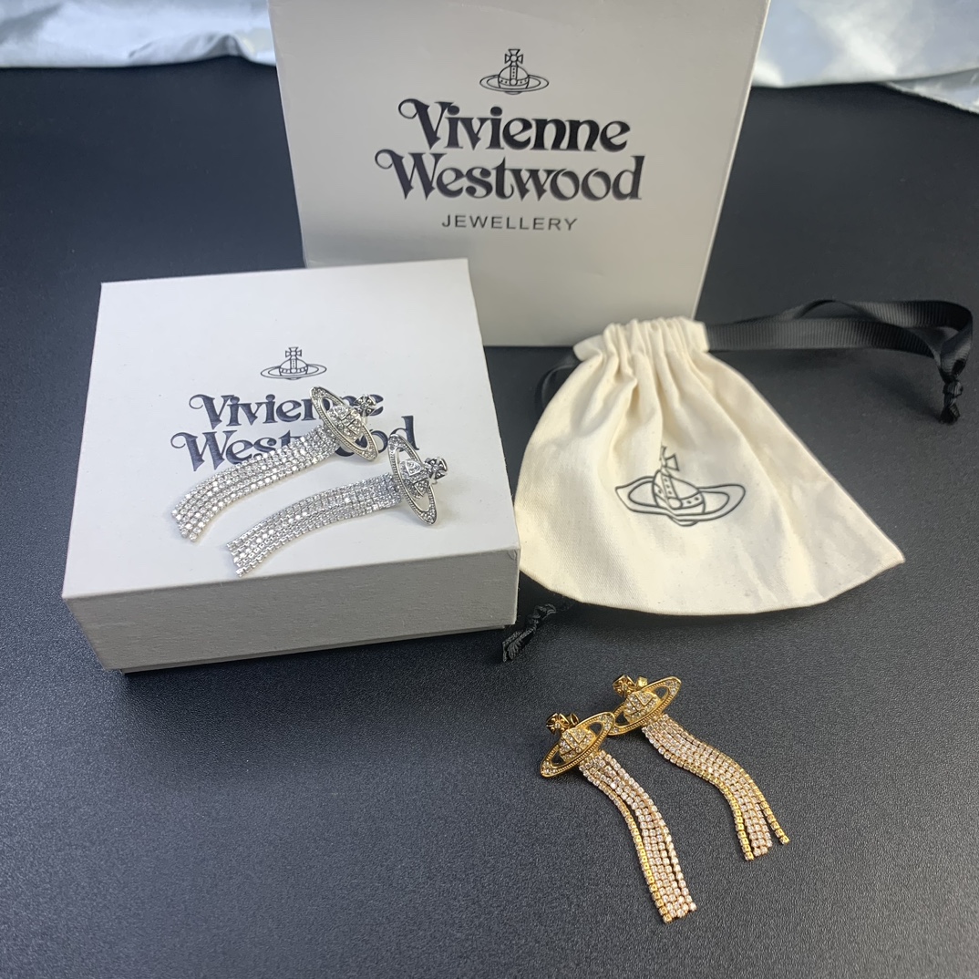 NO:103417,Queen Mother Saturn Rhinestones Earrings White Gold Two Colors, Queen Mother Earrings, Earrings, Gold19860909西太后土星水钻流梳耳环白金黄金二个色,西太后耳钉,earrings,gold,Jewelry