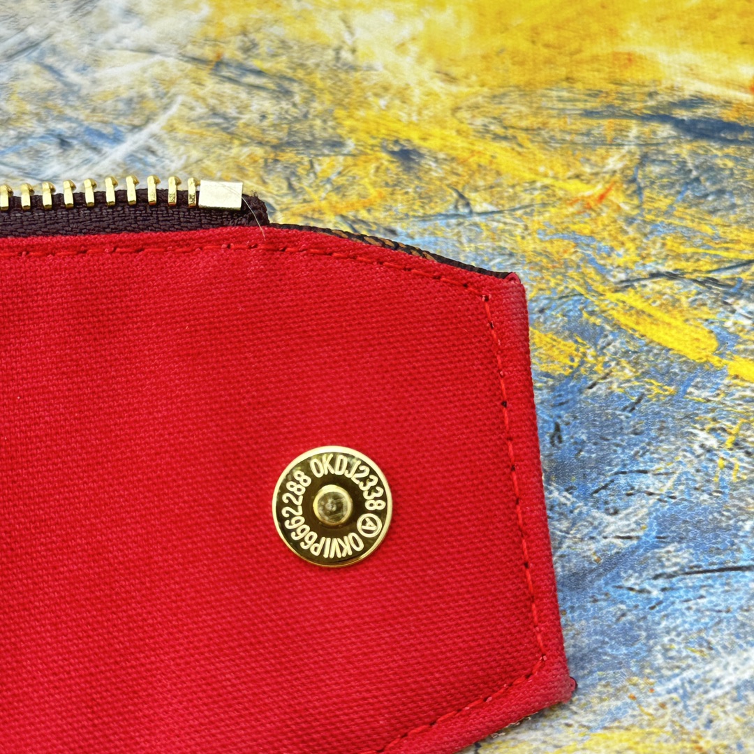 Brown Damier Ebene Wash Bag - Side View