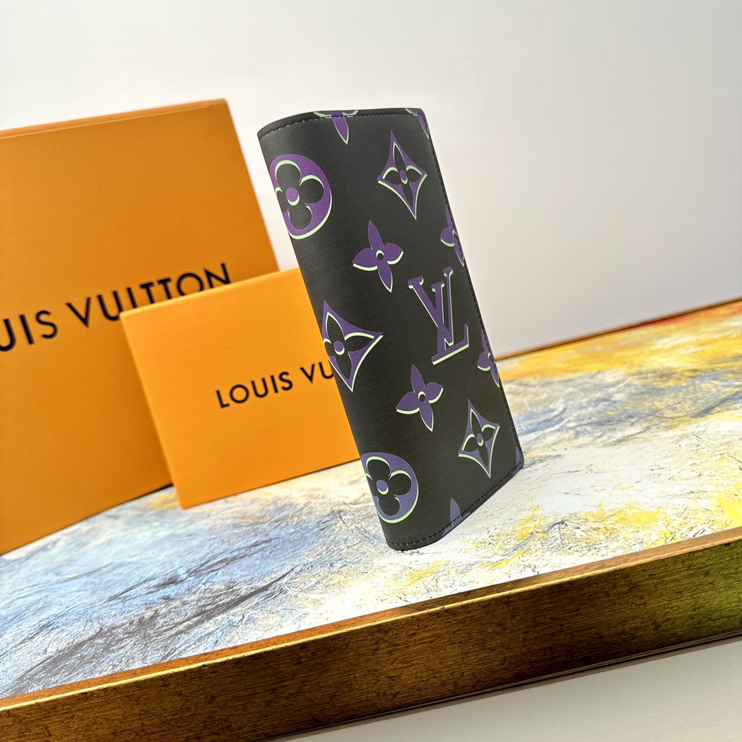 Leather bifold wallet front view