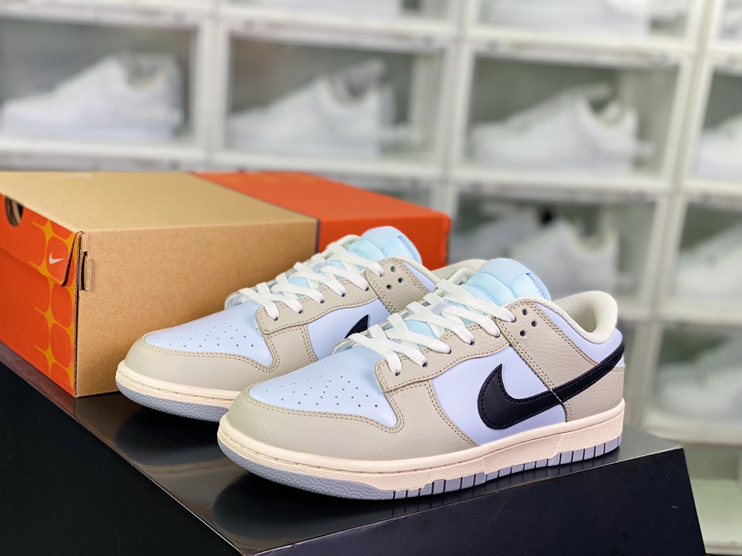 280 SB Dunk Low Premium”Khaki Light Blue”扣篮系列低帮板鞋“拼接卡其淡蓝黑钩子”304714-005