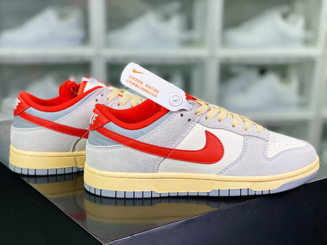 220 SB Dunk Low 85”Athletic Department”扣篮系列低帮板鞋“浅灰白红氧化”FJ5429-133