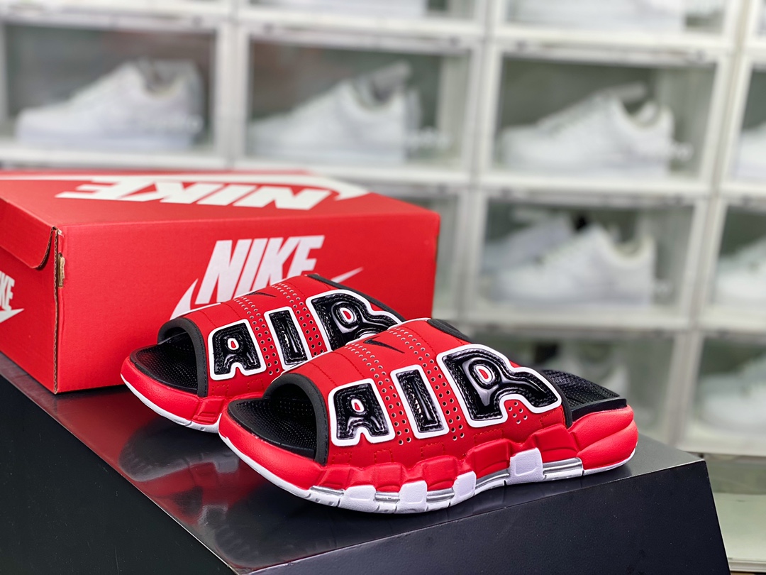 180 【NIKE】 AIR MORE Uptempo Slide皮蓬拖鞋 DV2132-001