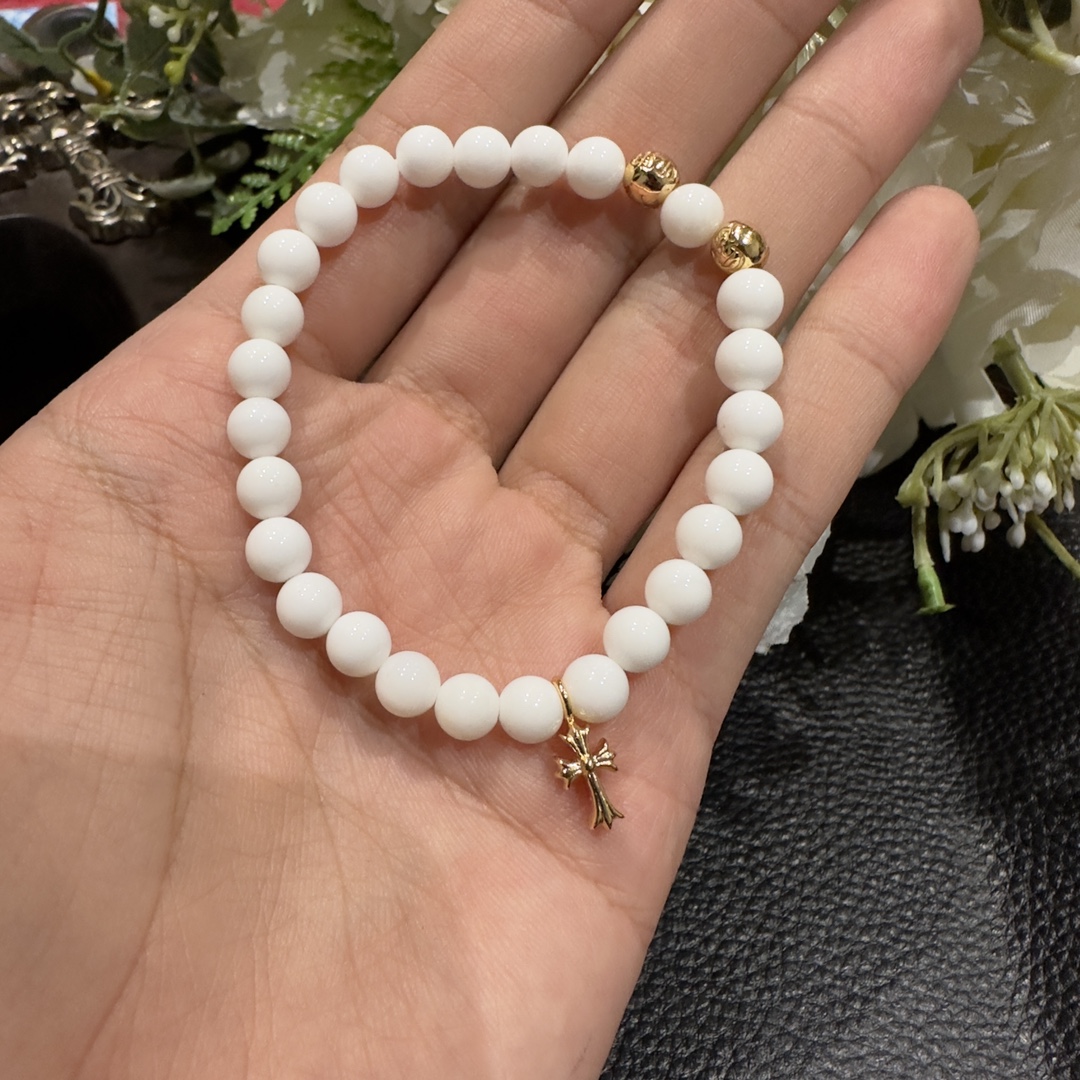 Silver bead bracelet