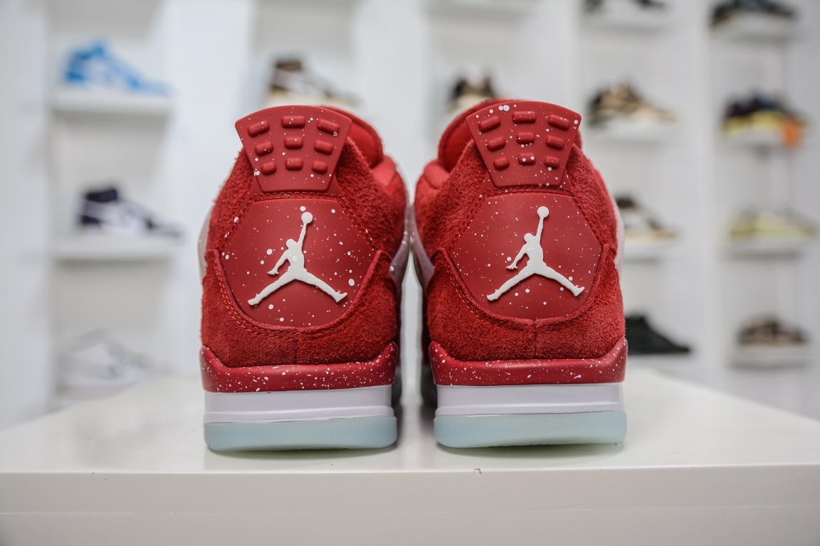 Foreign trade special edition Air Jordan AJ4 PE Oklahoma Red Fur AJ4 904282