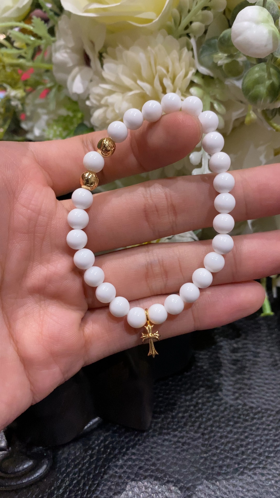 Silver bead bracelet
