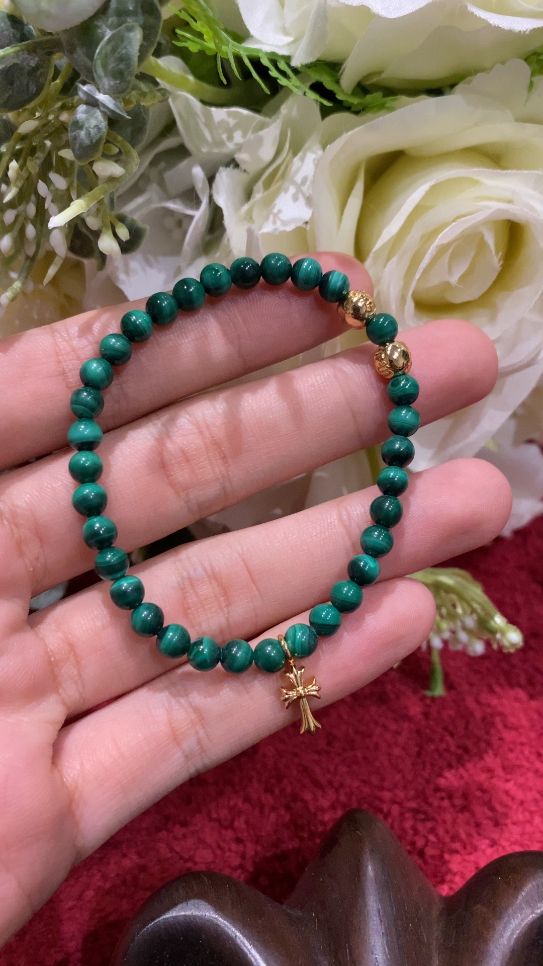 Silver bead bracelet