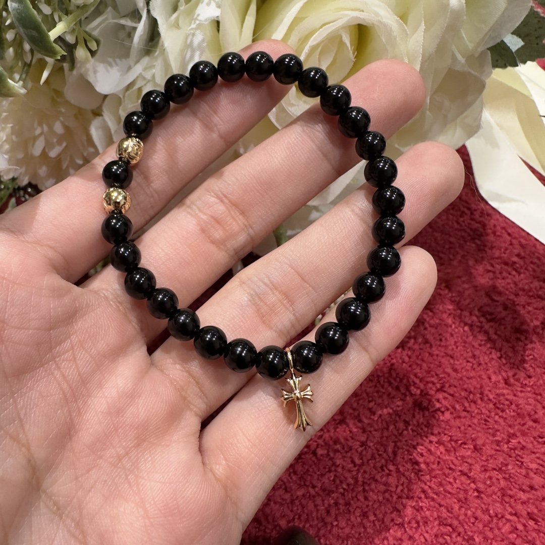 Silver bead bracelet