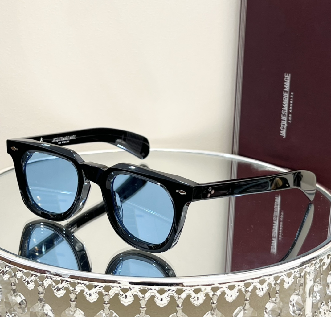 JACQUESMARIEMAGE齐色到货日本手工眼镜镜框採用上厚達10mm的板材打造尤其鏡臂部分的獨特輪