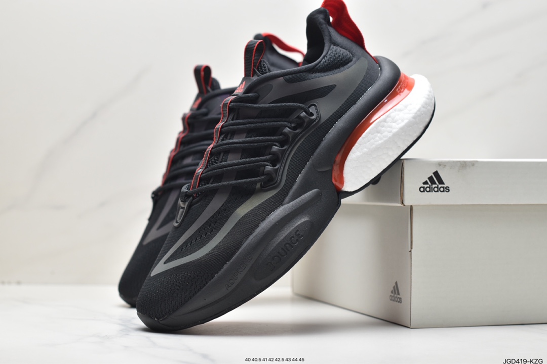 adidas ALPHABoosTV1 Sustainabe comfortable trend lightweight wear-resistant non-slip low-top running shoes HP2862