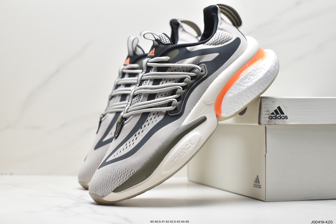 adidas ALPHABoosTV1 Sustainabe comfortable trend lightweight wear-resistant non-slip low-top running shoes HP2862