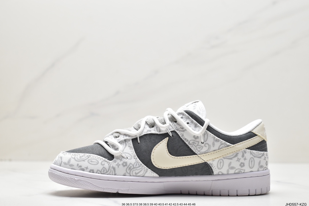 190 绑绳Off-White解构风定制，耐克Nike SB Dunk Low”Milk White/Pink/Smile”扣篮系列低帮休闲运动滑板板鞋 DD1503-017