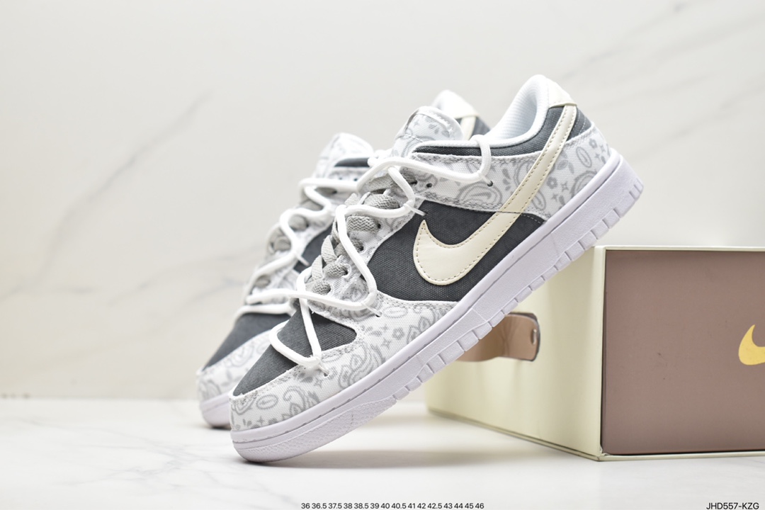 190 绑绳Off-White解构风定制，耐克Nike SB Dunk Low”Milk White/Pink/Smile”扣篮系列低帮休闲运动滑板板鞋 DD1503-017