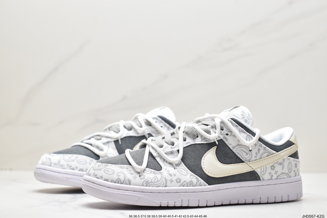 190 绑绳Off-White解构风定制，耐克Nike SB Dunk Low”Milk White/Pink/Smile”扣篮系列低帮休闲运动滑板板鞋 DD1503-017