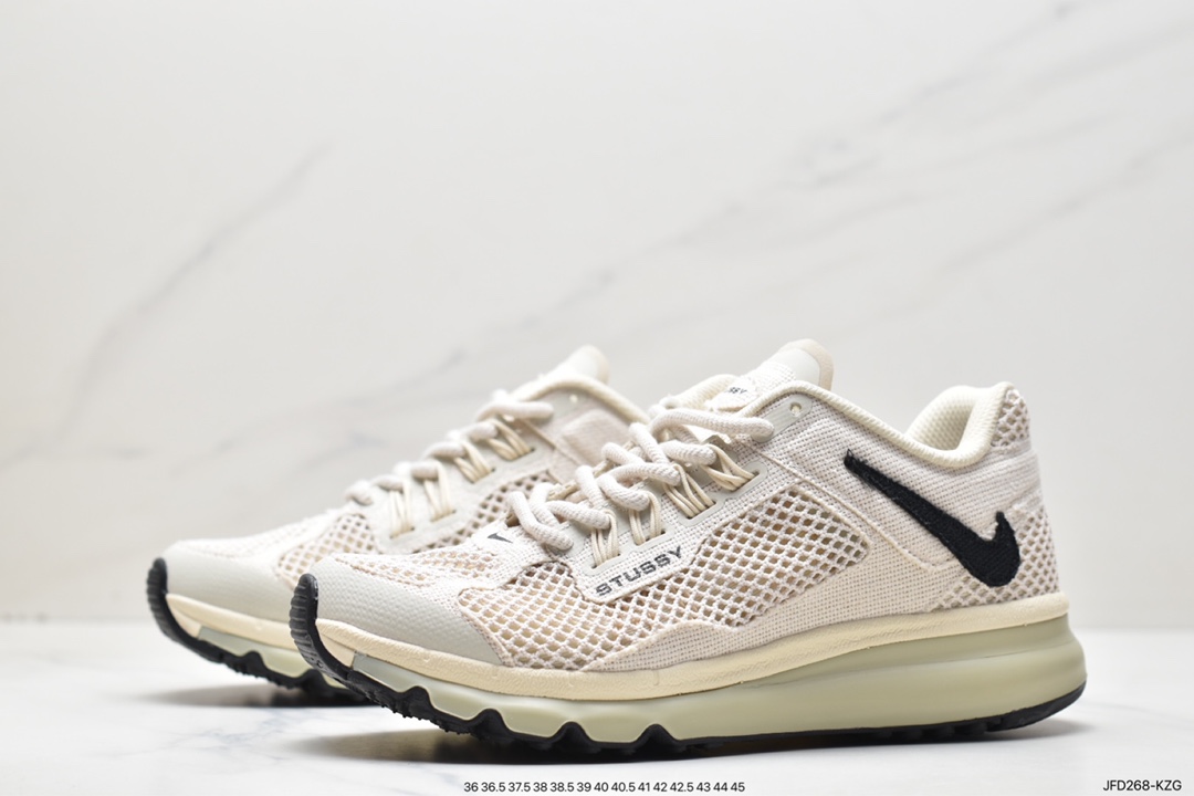 Stussy x Nike Air Max 2015 ”Black” 2015 Air Cushion Jogging Shoes ”Linen Hook” DM6447-200