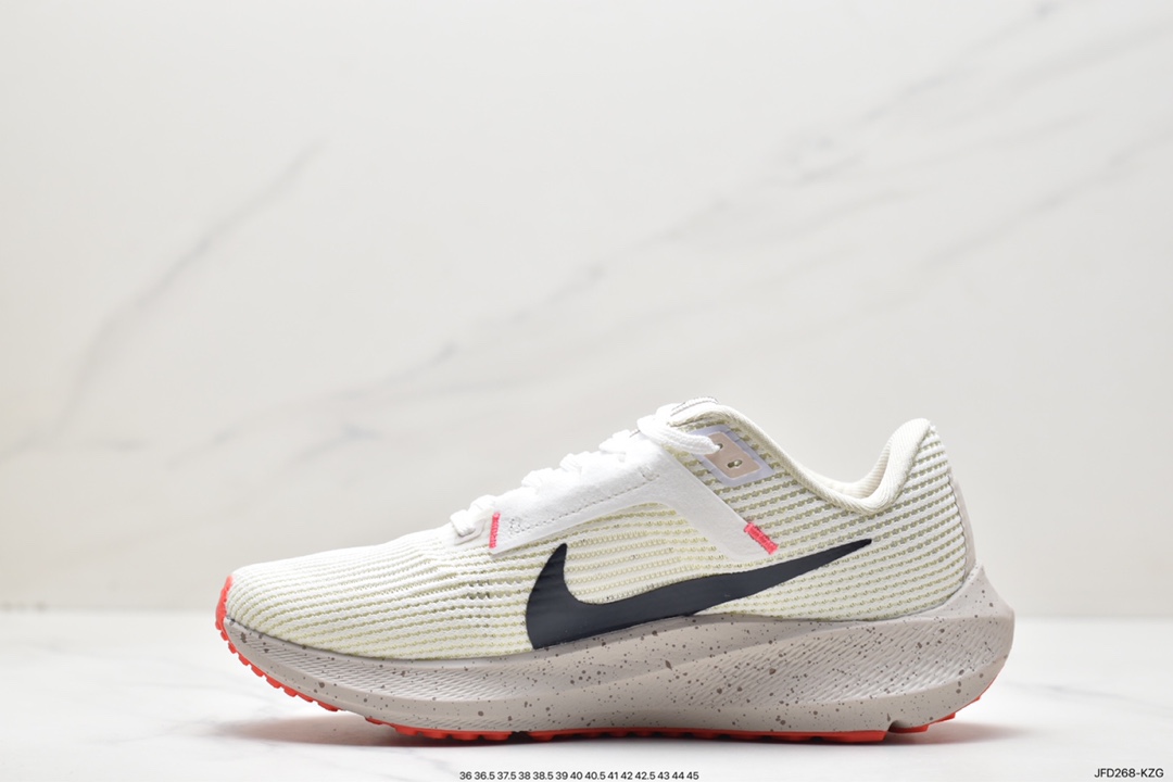 170 Nike Air Zoom Pegasus 40 Wide”White/Obsidian”40代超级飞马慢跑鞋“网织白桔红曜石蓝钩子”DV7480-100