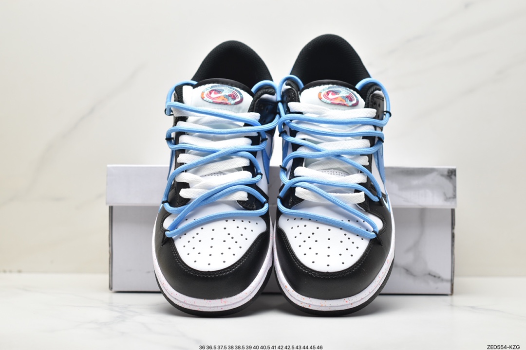 260 绑绳Off-White解构风定制 限定 耐克Nike SB Dunk Low”Milk White/Pink/Smile”扣篮板鞋 FD4623-131