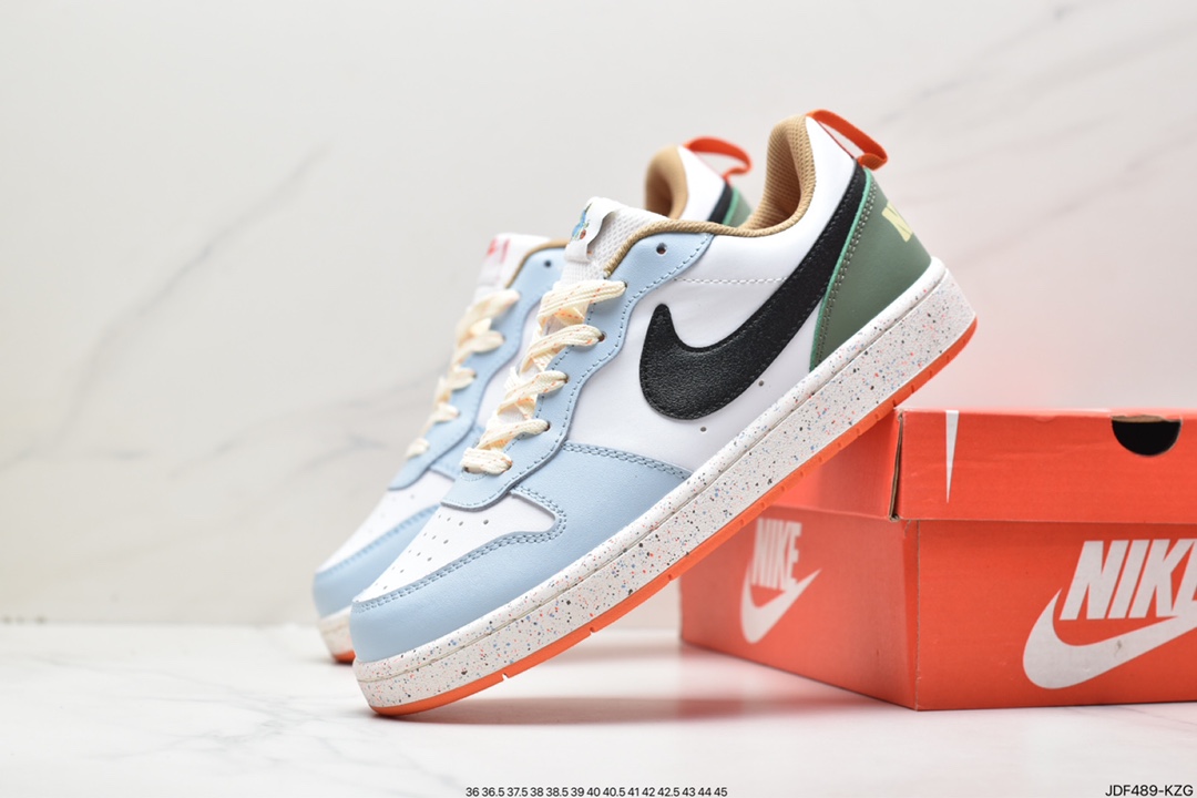 125 耐克NK Court Borough Low 2学院系列休闲运动皮革板鞋 DV1367-101