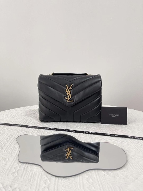 Saint Laurent LouLou Small Chain Bag Y-Quilted Leather Black Gold Hardware 1 Saint Laurent LouLou Small Chain Bag Y-Quilted Leather Black Gold Hardware