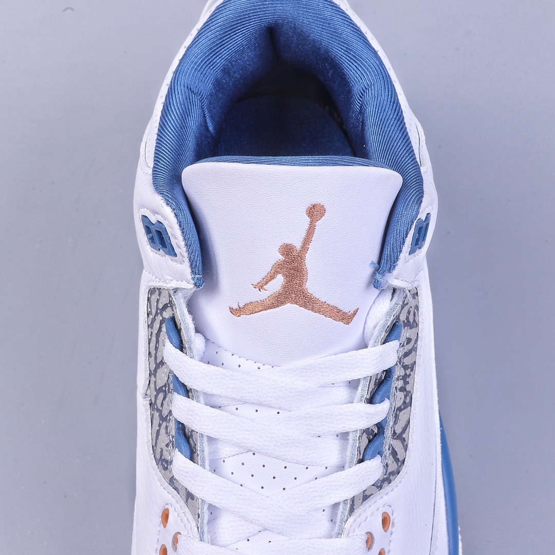 R Air Jordan Retro AJ3 Joe 3 White Blue Wizards CT8532-148