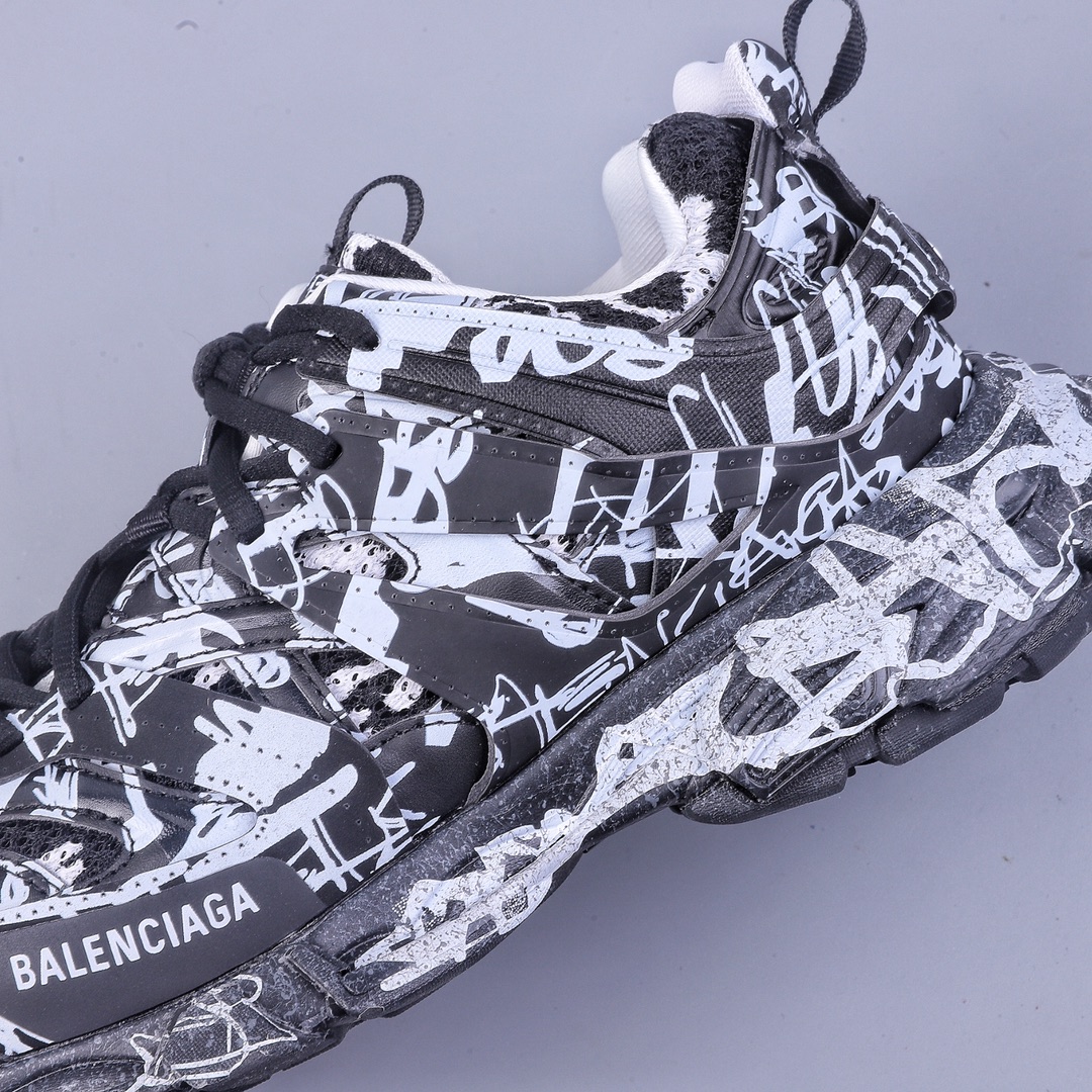 Ok Balenciaga 3.0 three-generation graffiti outdoor concept shoes Balenciaga Sneaker Tess s.Gomma MAILLE WHITE/ORANGE pure original version
