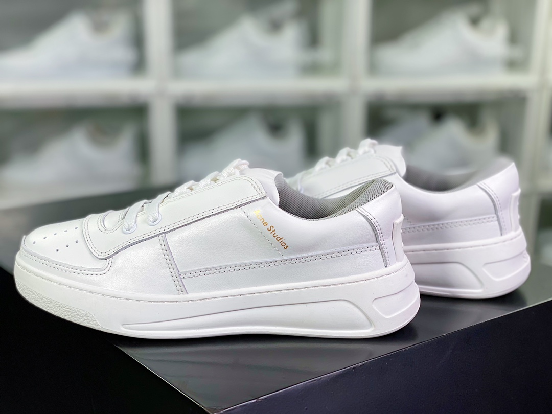 Acne Studios Steffey Velcro Strap Sneakers Velcro Series Low-top Sneakers ”Leather Pure White” BD0244-100