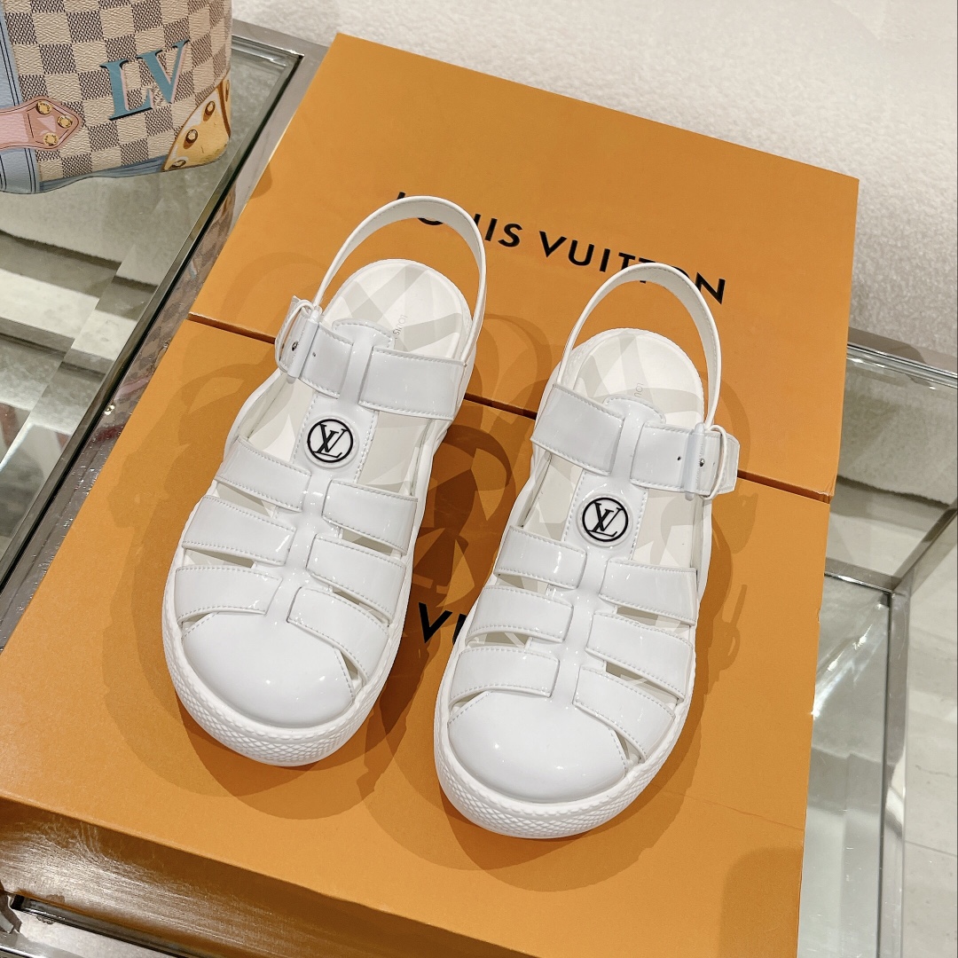 Louis Vuitton Shoes Sandals First Copy
 Patent Leather Sheepskin TPU Spring/Summer Collection
