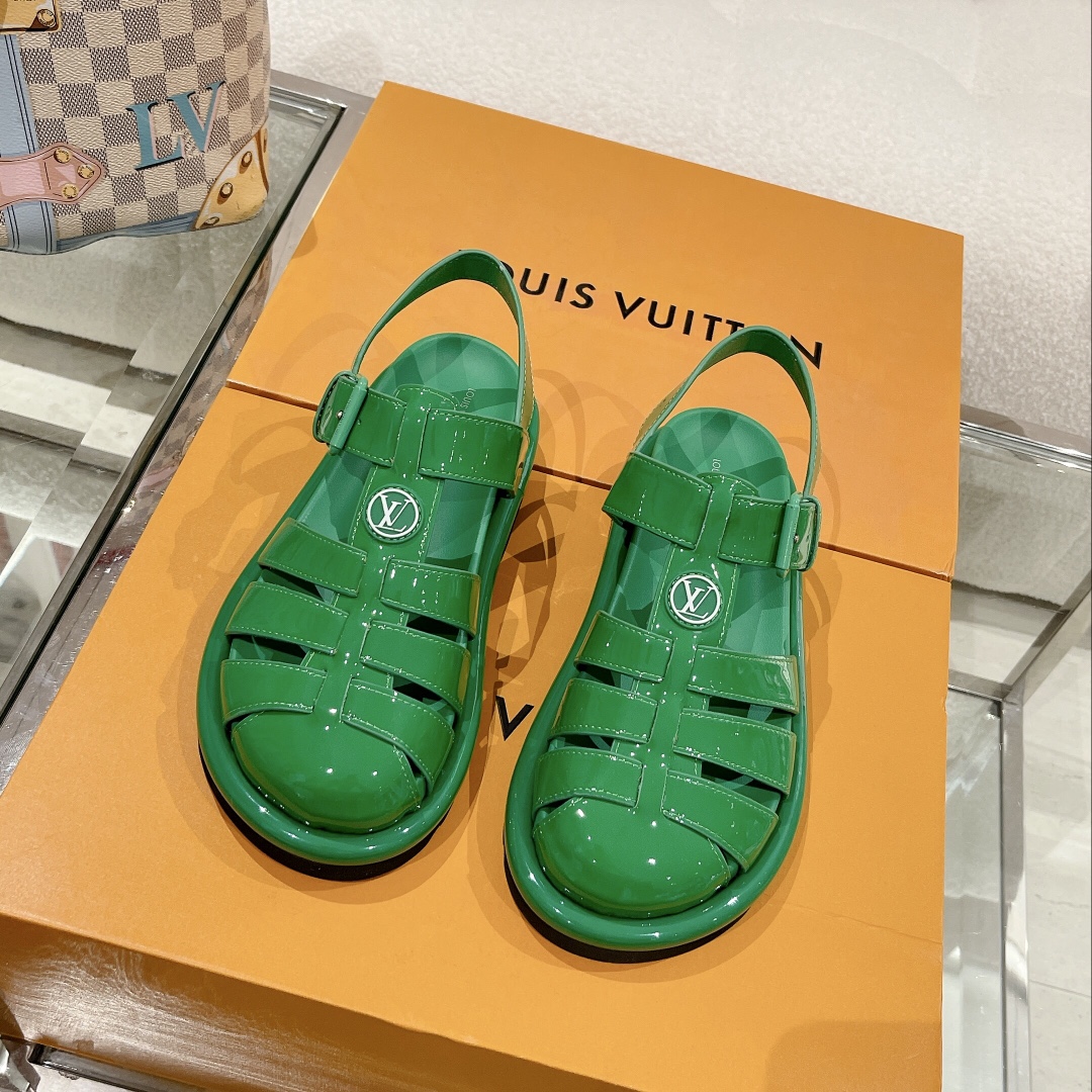 Louis Vuitton Shoes Sandals Shop the Best High Quality
 Patent Leather Sheepskin TPU Spring/Summer Collection