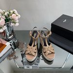 Yves Saint Laurent Shoes Sandals Designer 1:1 Replica
 Patent Leather Sheepskin Straw Woven