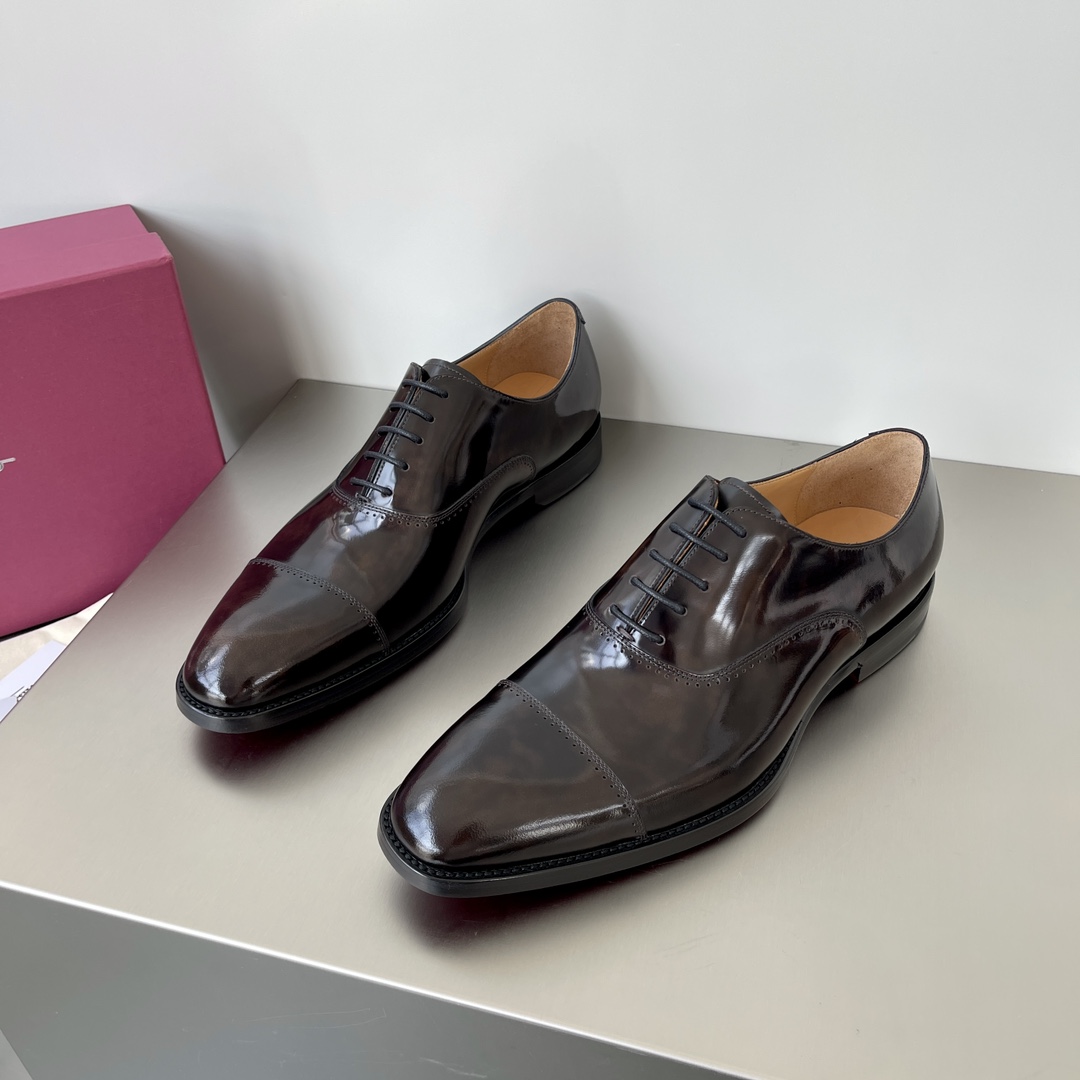 Ferragamo Haute Couture Classic Luxury Leather Shoe Ref