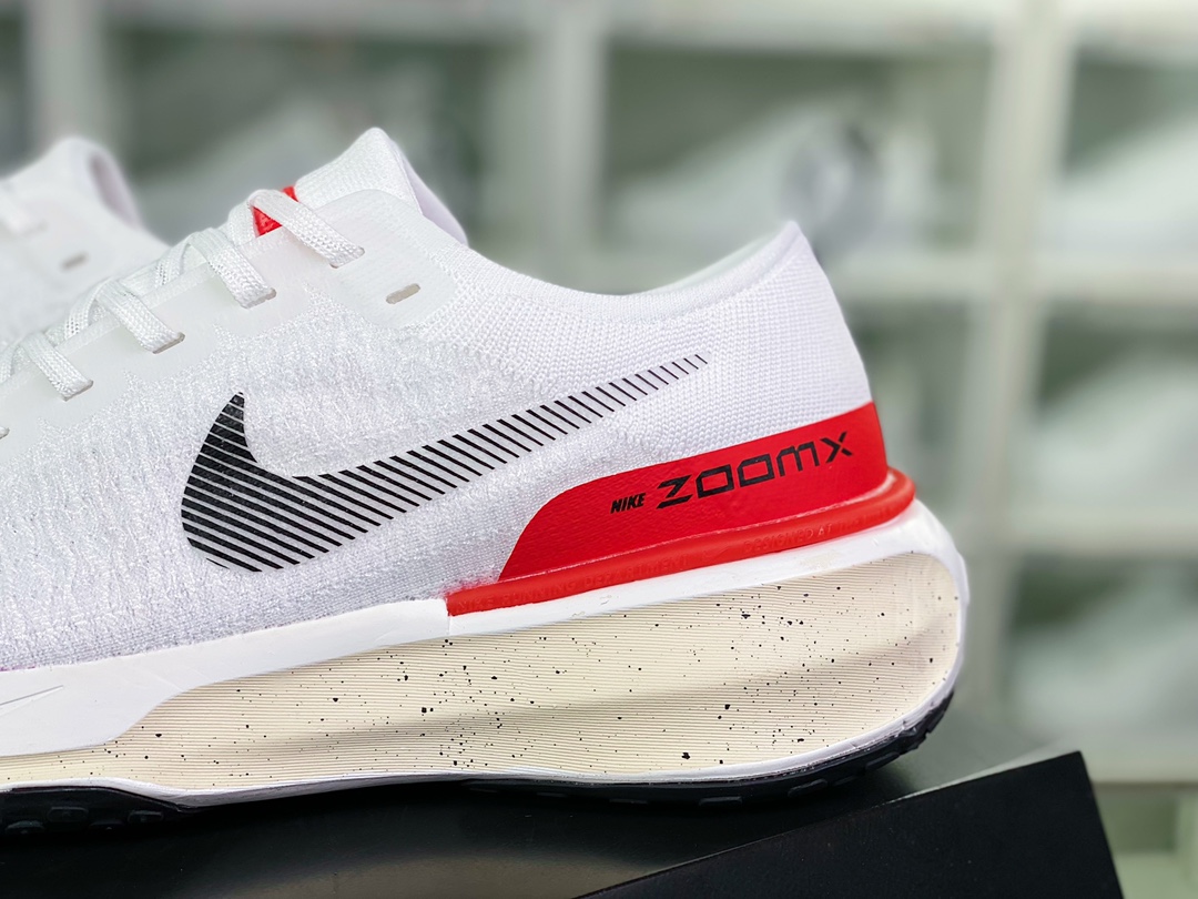 220 ZoomX Invincible Run Flyknit 3”White/Black/Red”不可战胜3代系列慢跑鞋“针织白黑大红”DR2615-101