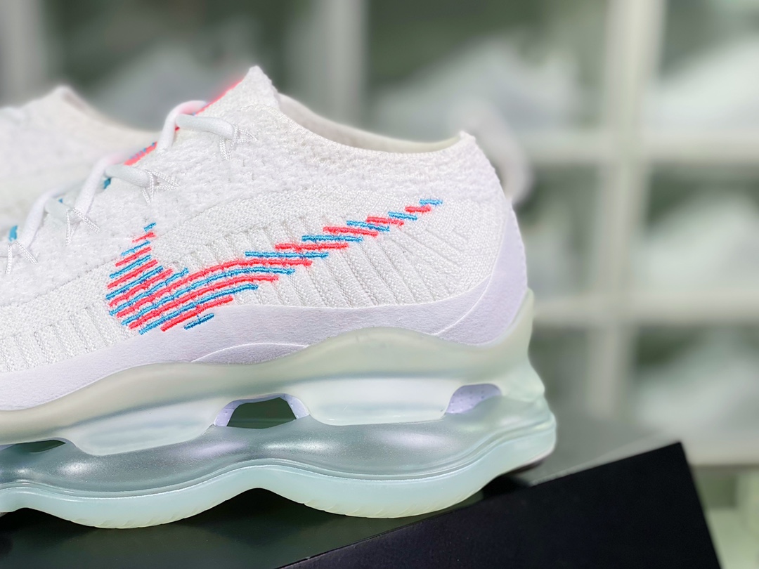 280  Air Max Scorpion Flyknit”White Hot Punch”天蝎座系列2022款超级大气垫慢跑鞋“针织粉蓝”DV7402-100