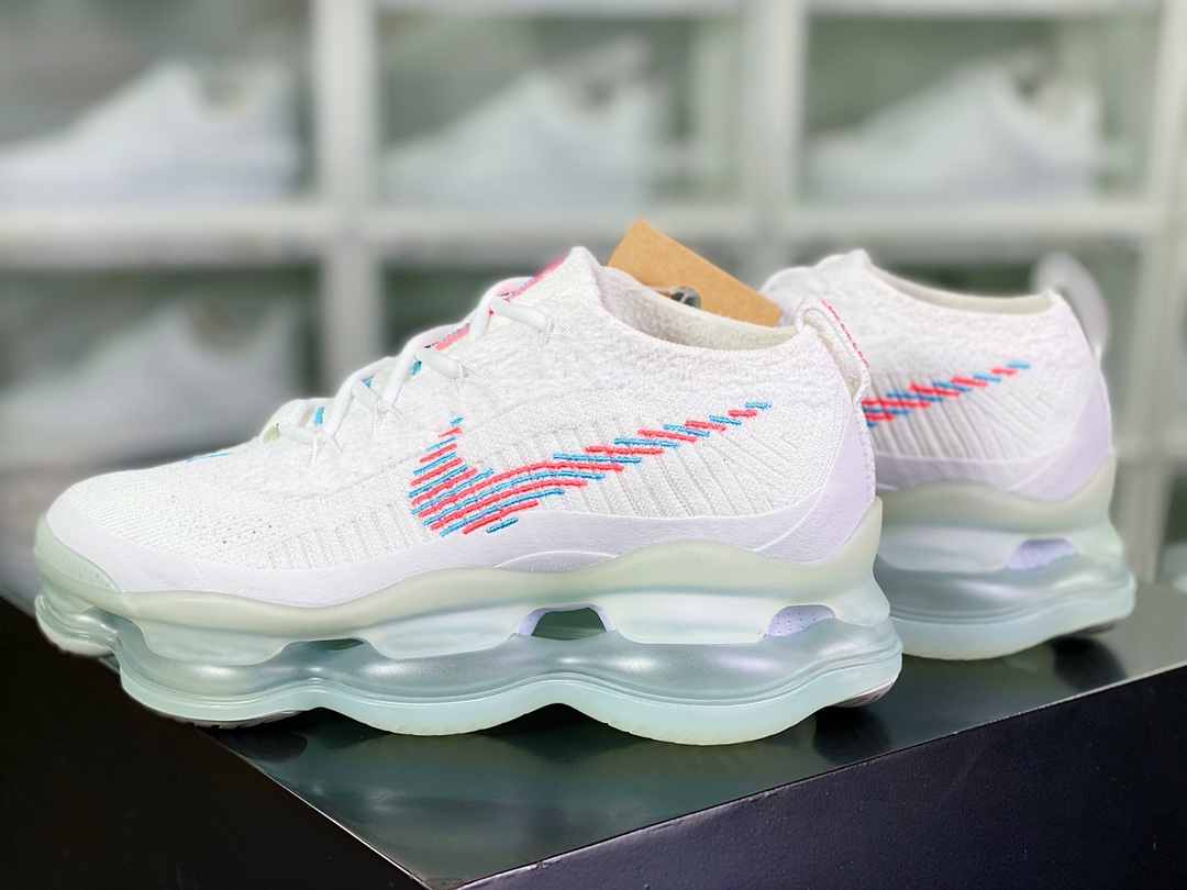 280  Air Max Scorpion Flyknit”White Hot Punch”天蝎座系列2022款超级大气垫慢跑鞋“针织粉蓝”DV7402-100