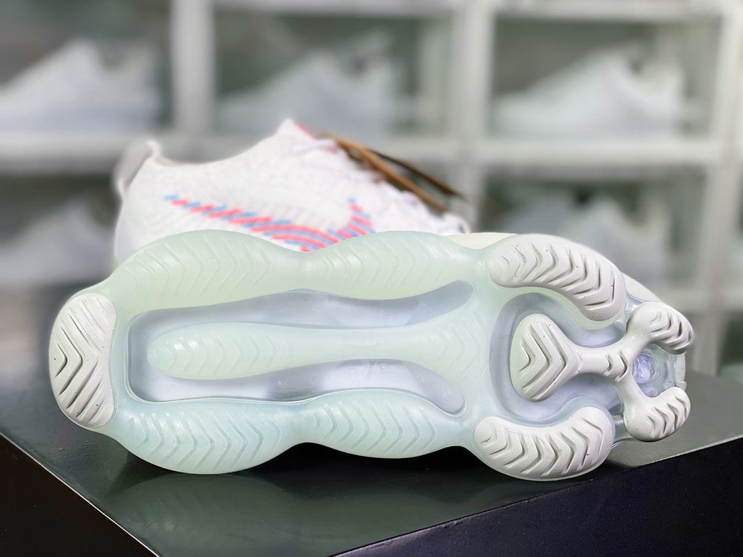 280  Air Max Scorpion Flyknit”White Hot Punch”天蝎座系列2022款超级大气垫慢跑鞋“针织粉蓝”DV7402-100