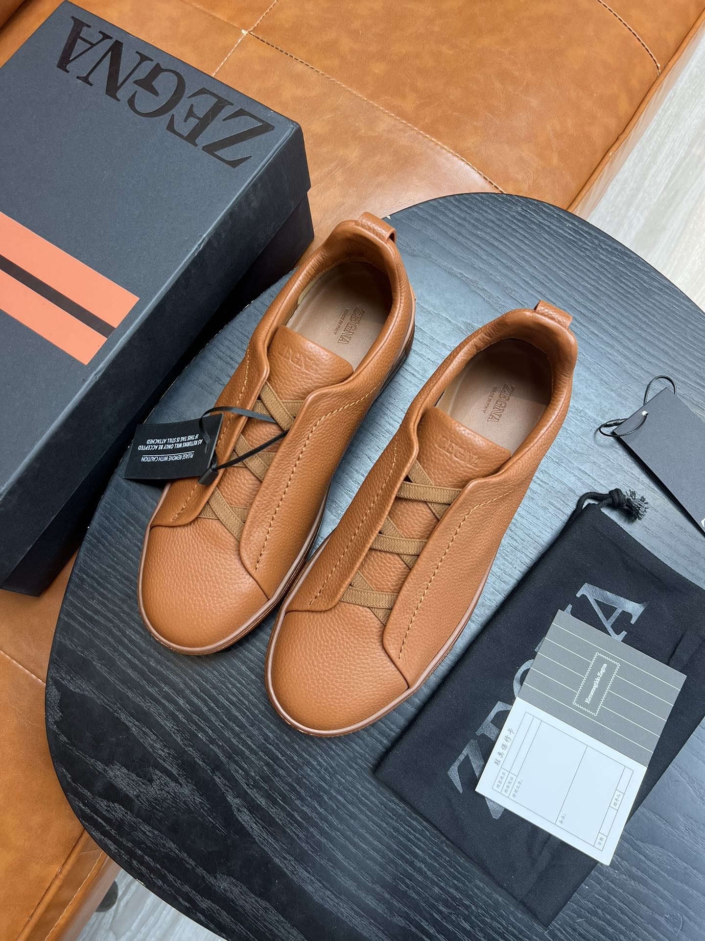 Ermenegildo Zegna Triple Stitch Leather Low Top Sneakers - Comfort & Style 3 i1682501672 1813 2