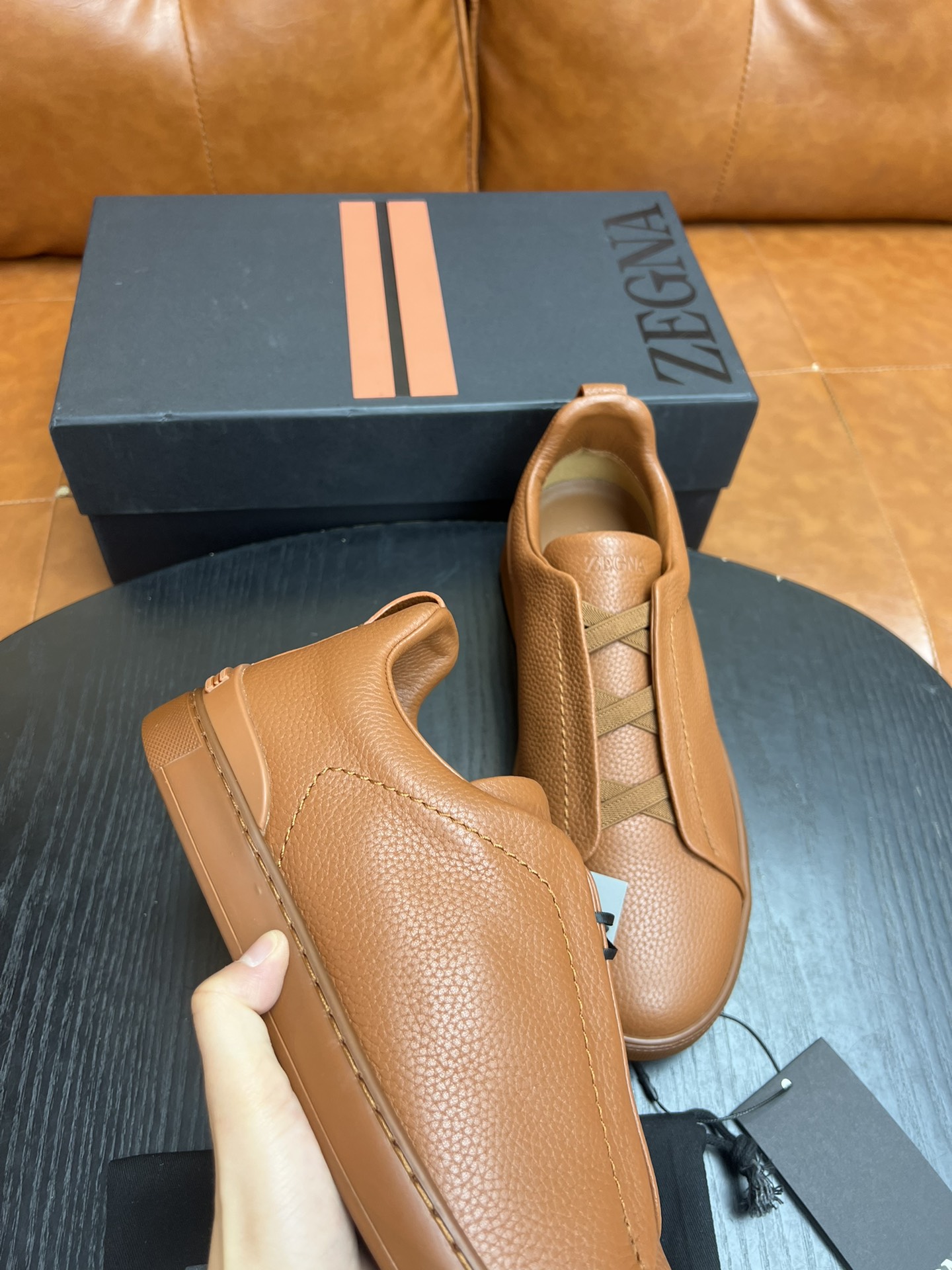 Ermenegildo Zegna Triple Stitch Leather Low Top Sneakers - Comfort & Style 7 i1682501672 8771 6