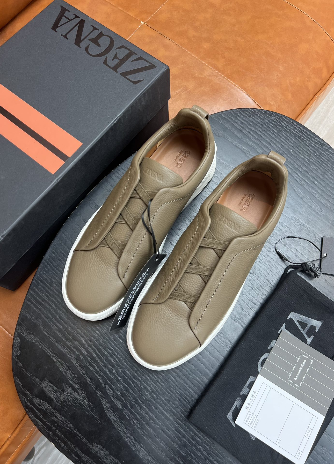 Ermenegildo Zegna Triple Stitch Leather Sneakers - Lightweight & Comfortable 4 i1682501780 6852 2
