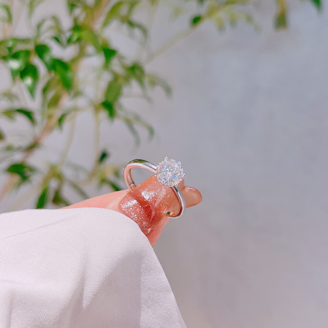 Solid Silver Moissanite Ring Ultra Minimal Wedding Favor Gold