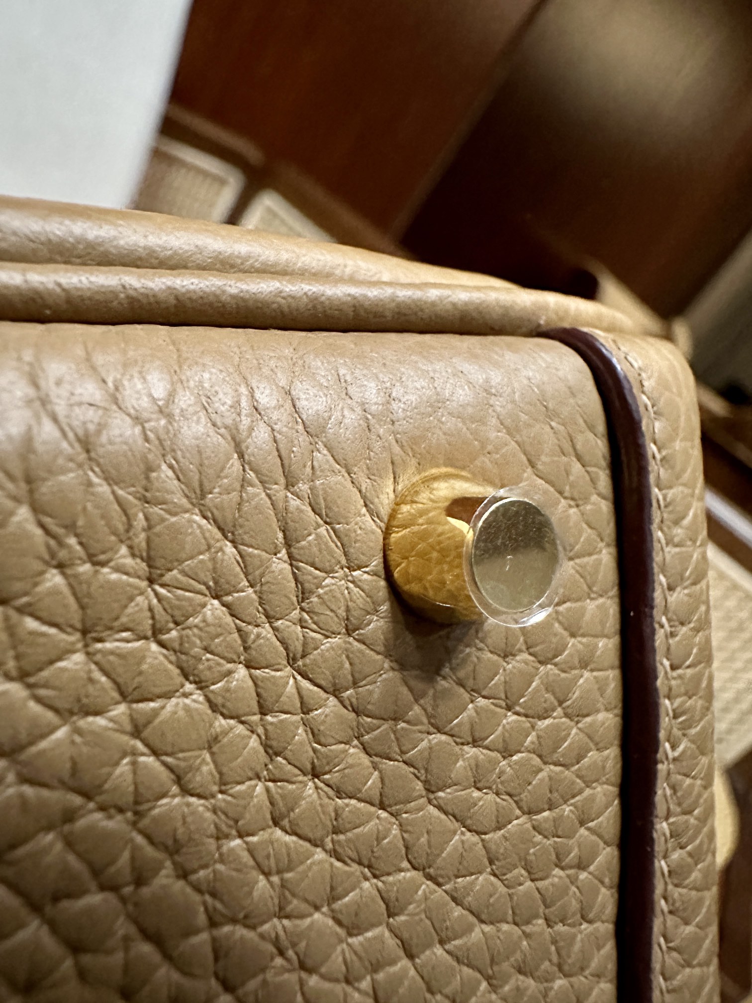 Hermes Lindy Tan mini shoulder everyday