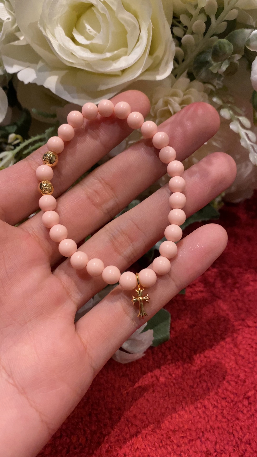 Silver bead bracelet
