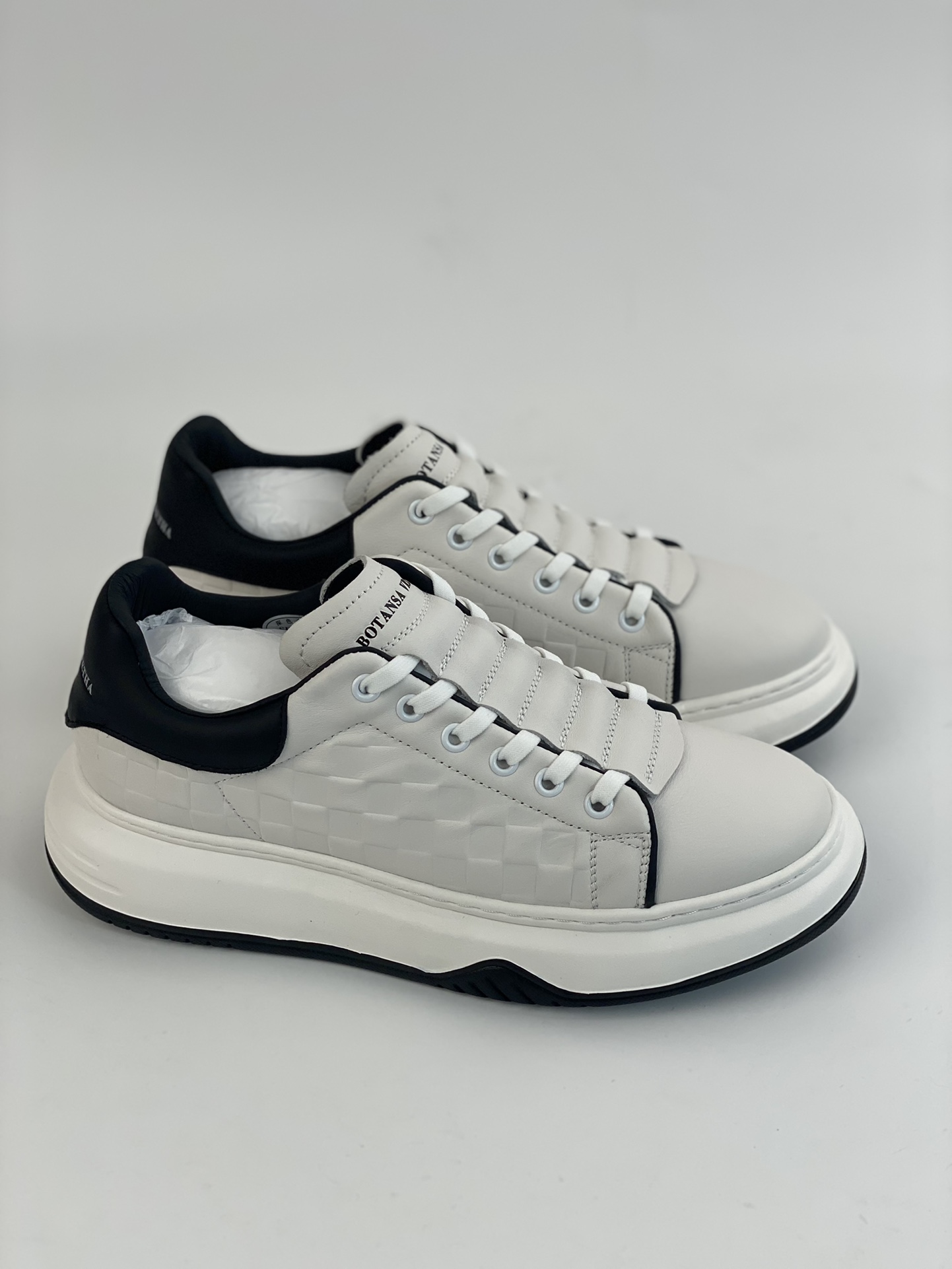 BV Bottega Veneta 23ss BV Sneaker thick-soled height-enhancing white shoes