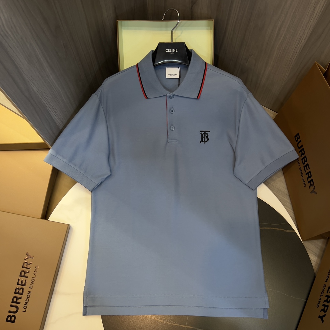 Burberry Clothing Polo Men Cotton Mercerized Casual