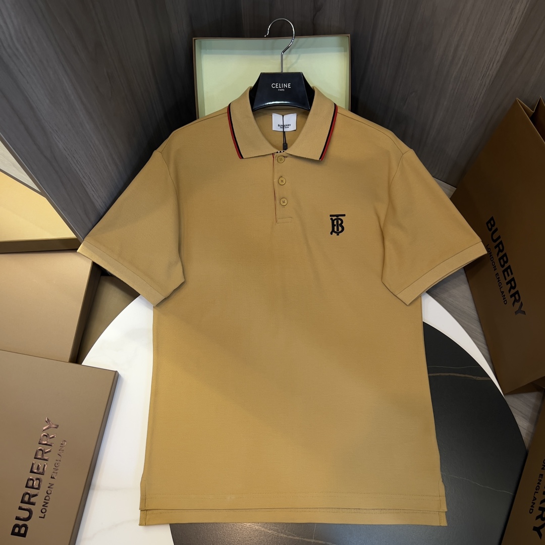 Burberry Clothing Polo Men Cotton Mercerized Casual