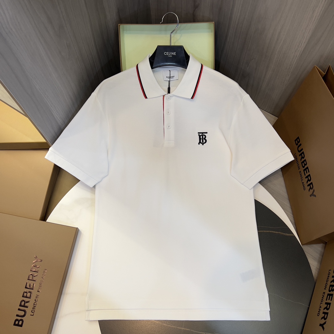 Burberry Clothing Polo Men Cotton Mercerized Casual